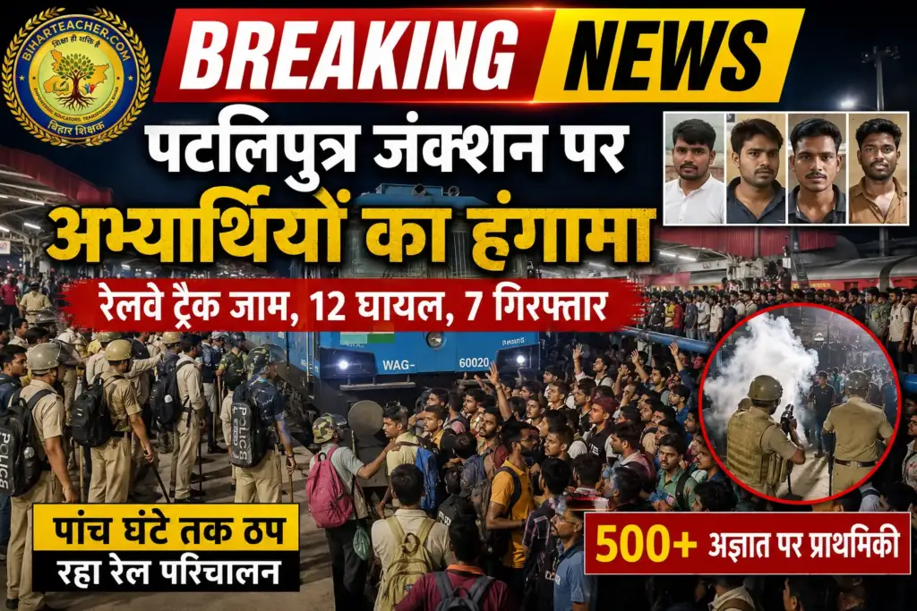 पटलिपुत्र जंक्शन पर सिपाही भर्ती परीक्षा अभ्यर्थियों का हंगामा और रेलवे ट्रैक जाम