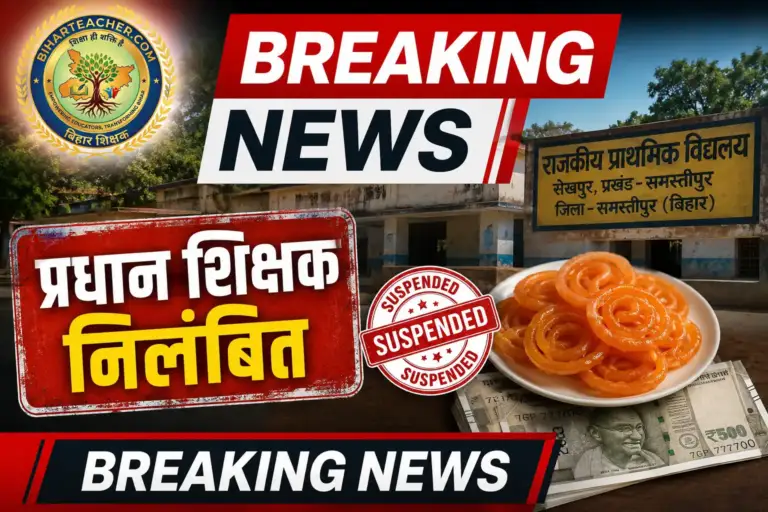 बिहार: विद्यालय विकास राशि से जलेबी खरीदने के आरोप में प्रधान शिक्षक निलंबित