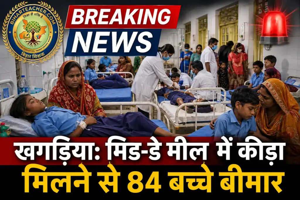 खगड़िया के स्कूल में मिड-डे मील खाने से 84 बच्चे बीमार, सब्जी में मिला कीड़ा