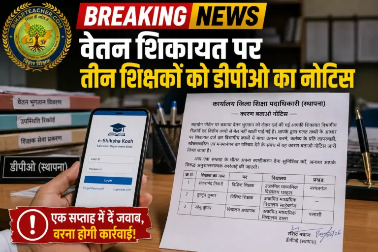 ​सहयोग पोर्टल पर वेतन की शिकायत करना तीन शिक्षकों को पड़ा भारी, डीपीओ ने मांगा स्पष्टीकरण