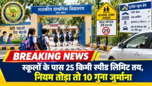 स्कूलों के 100 मीटर में 25 किमी तय हुई रफ्तार, नियम तोड़ा तो 10 गुना जुर्माना