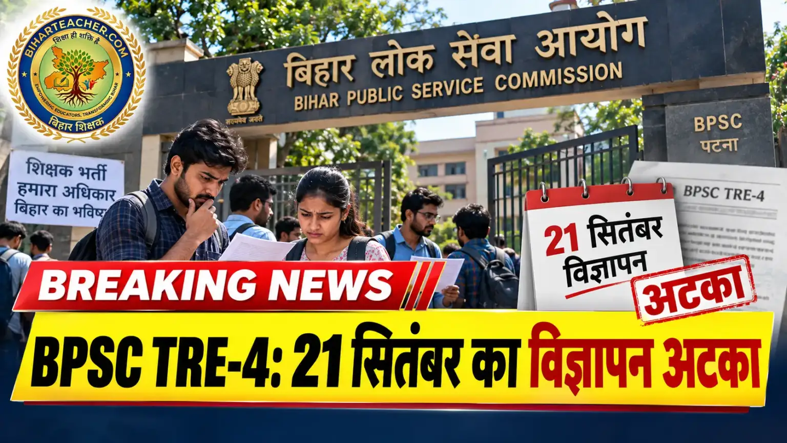 BPSC TRE 4: शिक्षा विभाग से निर्देश न मिलने से 21 सितंबर का विज्ञापन अटका